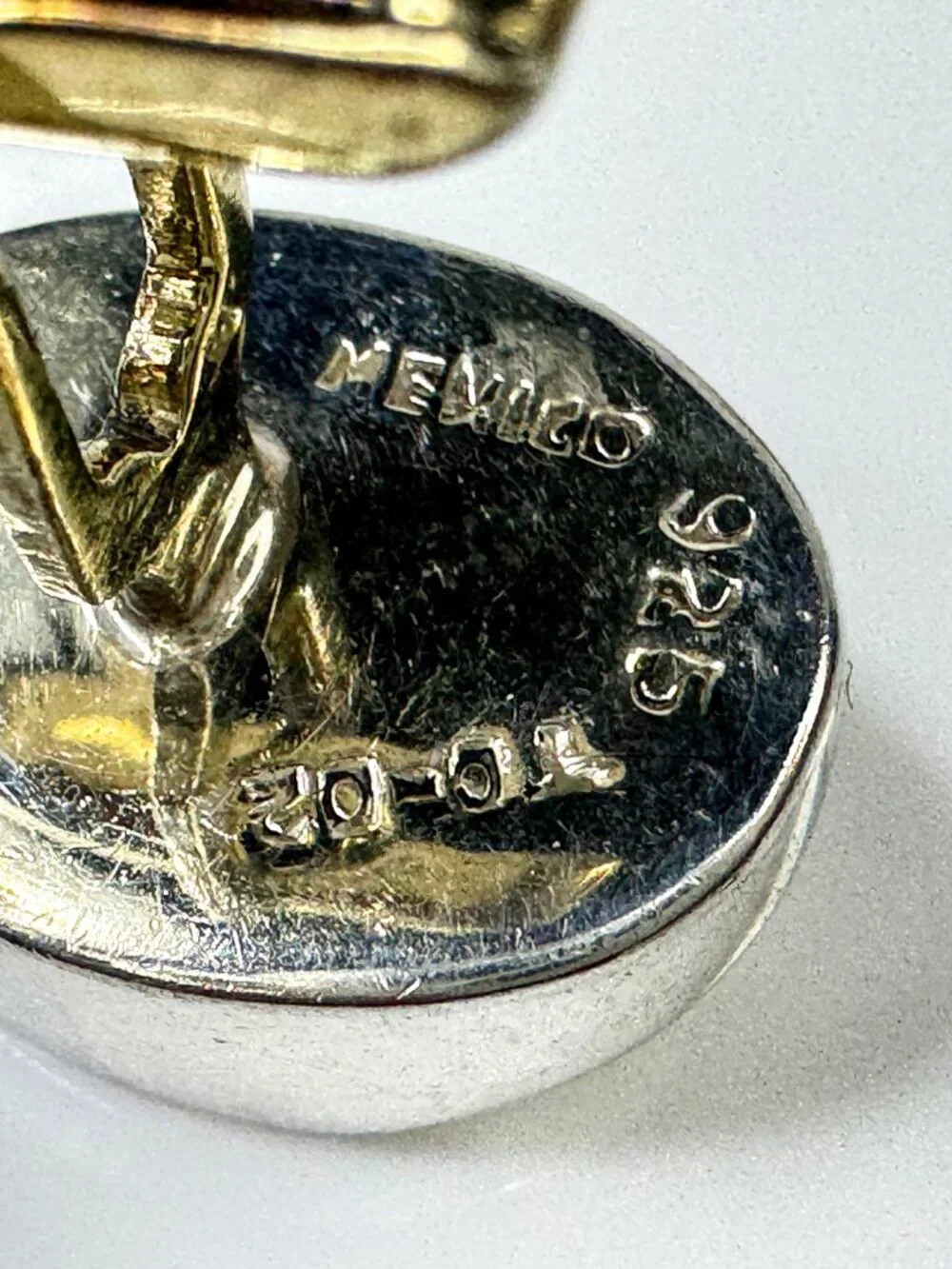 Vintage Modernist Sterling Silver 925 Hollow Cufflinks  17.1g SS428